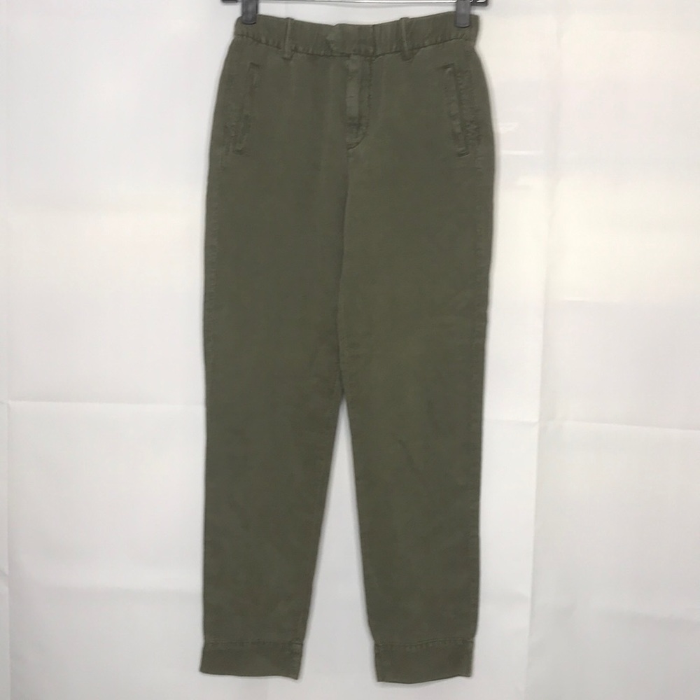 J. Crew green pants 00 lightweight cropped